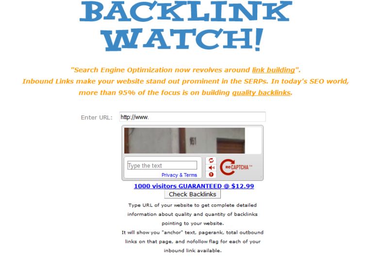 BACKLINK WATCH