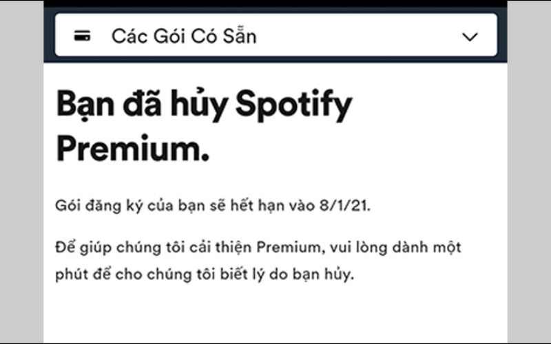 các gói có sẵn